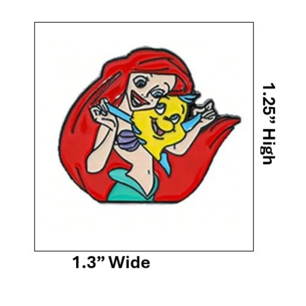 DISNEY’S The‎ Little Mermaid “Ariel & Flounder” Trading Pin (BRAND-NEW!) - Picture 2 of 4